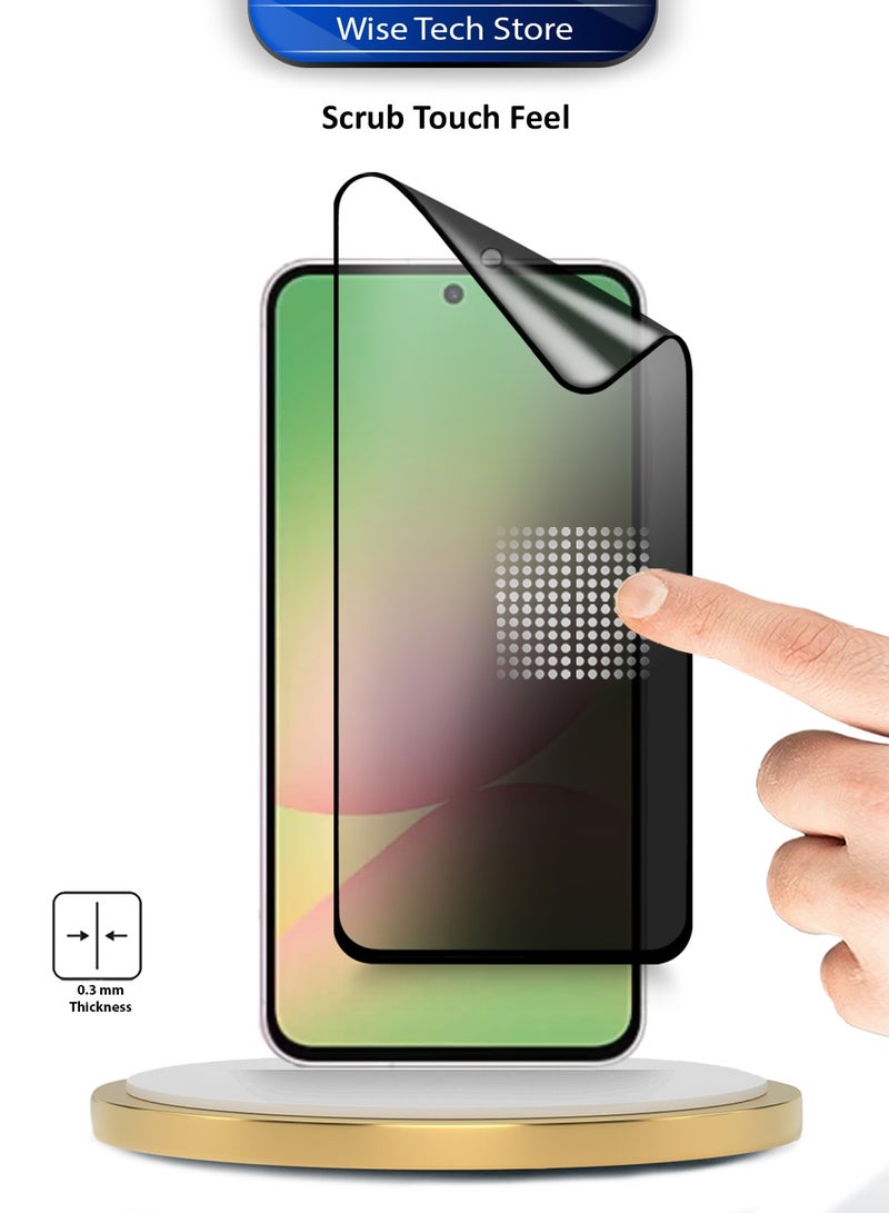 Wtech Samsung Galaxy A57 5G 2026 Premium Nano Ceramic Privacy Full Glue Full Cover Matte Flexible Screen Protector (MSCNMP) - Clear/Black - Image 3